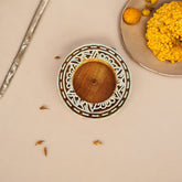 Wooden Small Round Block Diya Shape